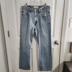 Levi's 505 jeans distressed grunge regular fit denim jeans men size 32x30